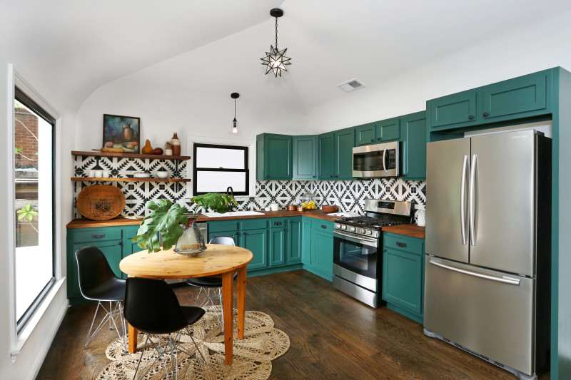 real estate development, spanish revival, los feliz, los angeles, white stucco, teal windows, spanish colonial, hand painted tile