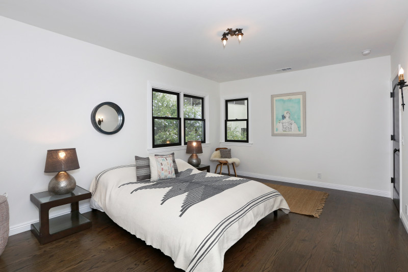 real estate development, spanish revival, los feliz, los angeles, white stucco, teal windows, spanish colonial, hand painted tile